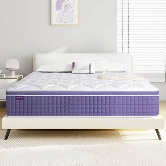 12 Inches No-Noise Hybrid Mattress Euro Top Alwyn Home Mattress