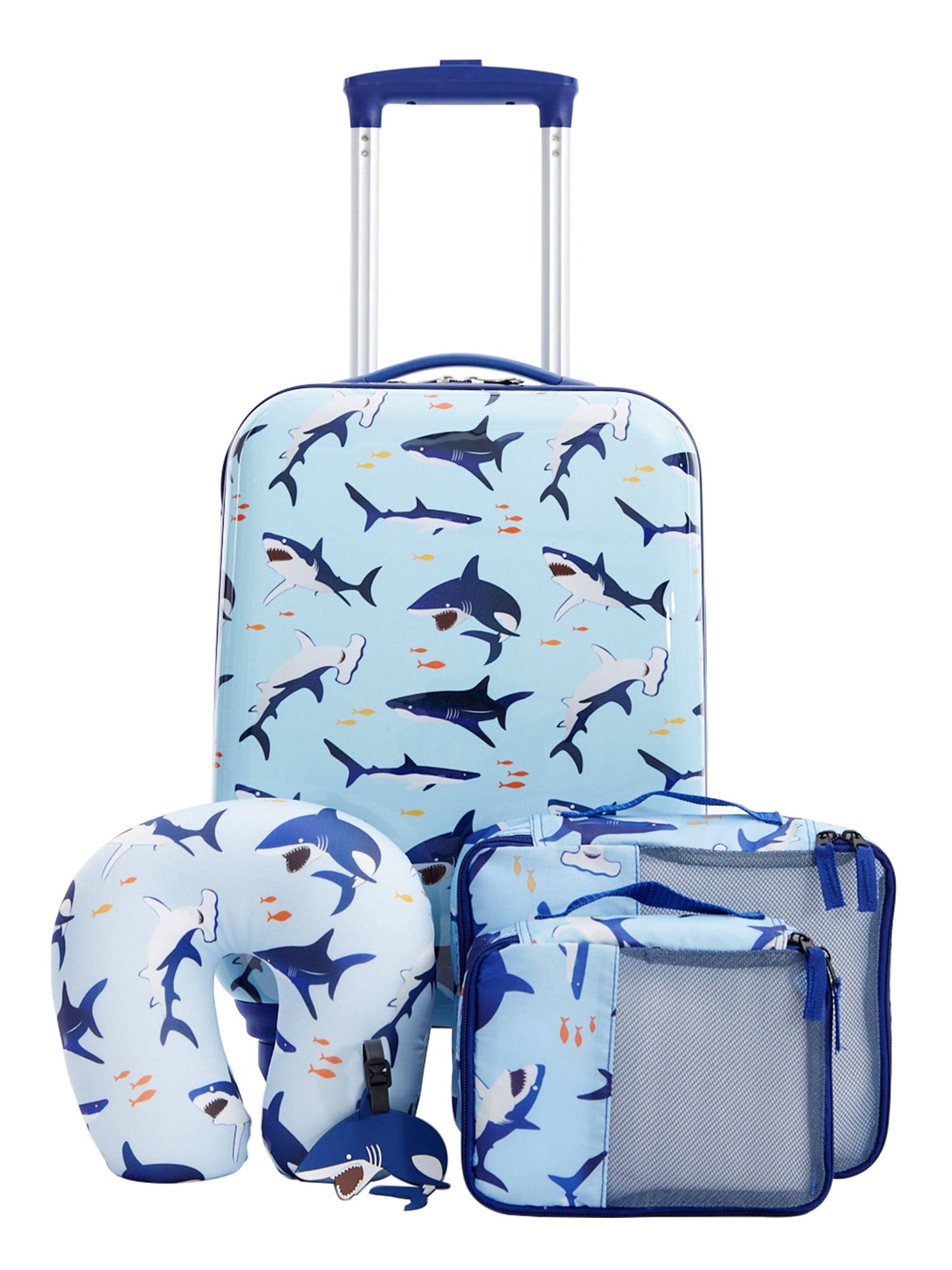 5-Piece Kids Hard-Side Travel Luggage Set - Butterfly Print