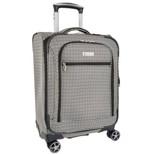 24 Sheffield Expandable Spinner Luggage Black, White Luggage 24 Inches