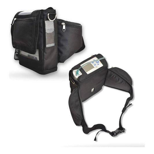 Wear Your Oxygen With Style Fanny Pack/Hip Bag For Inogen One G5 (I0-500) And Oxygo Next (1400-3000) (Black)