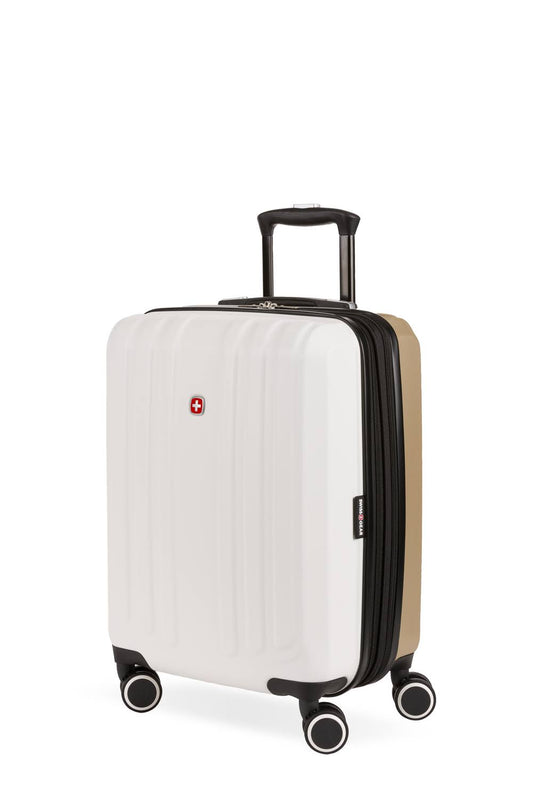 8028 19 Expandable Hardside Spinner Carry-On Luggage - Ivory/Taupe