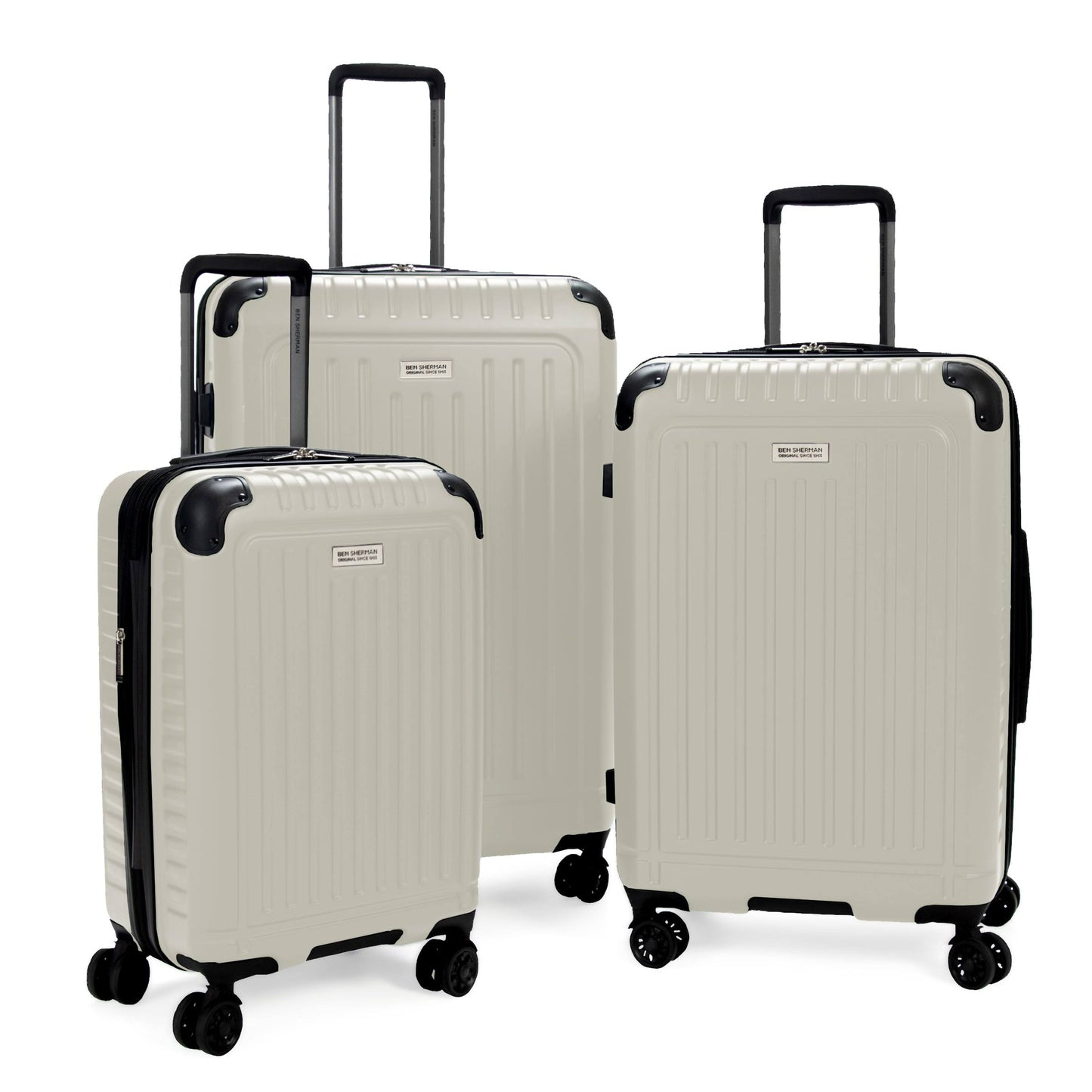 28 Hardside Check Luggage - Dover White