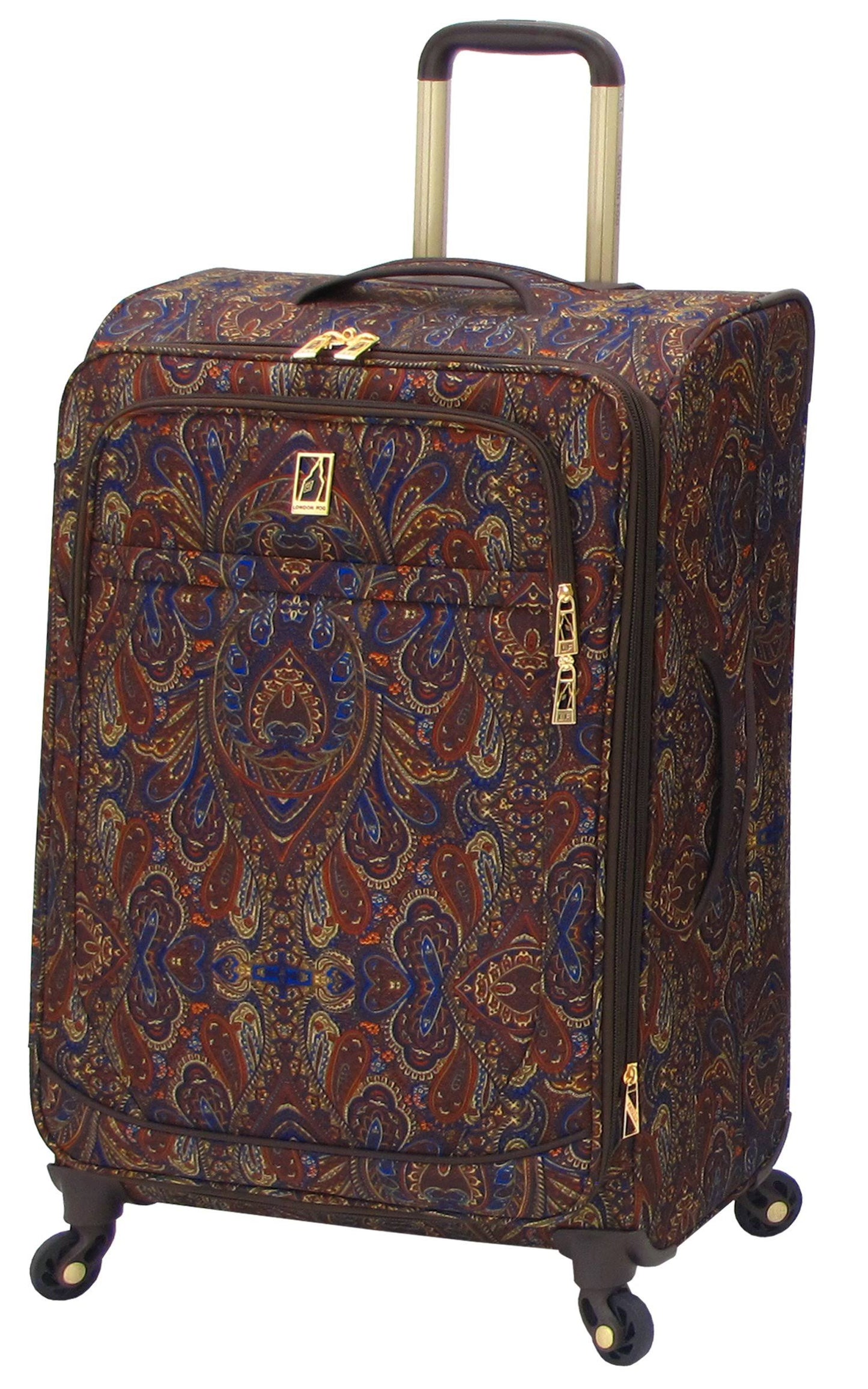 21 Mayfair Black & Navy Paisley Spinner Luggage Black, Blue Luggage 21 Inches