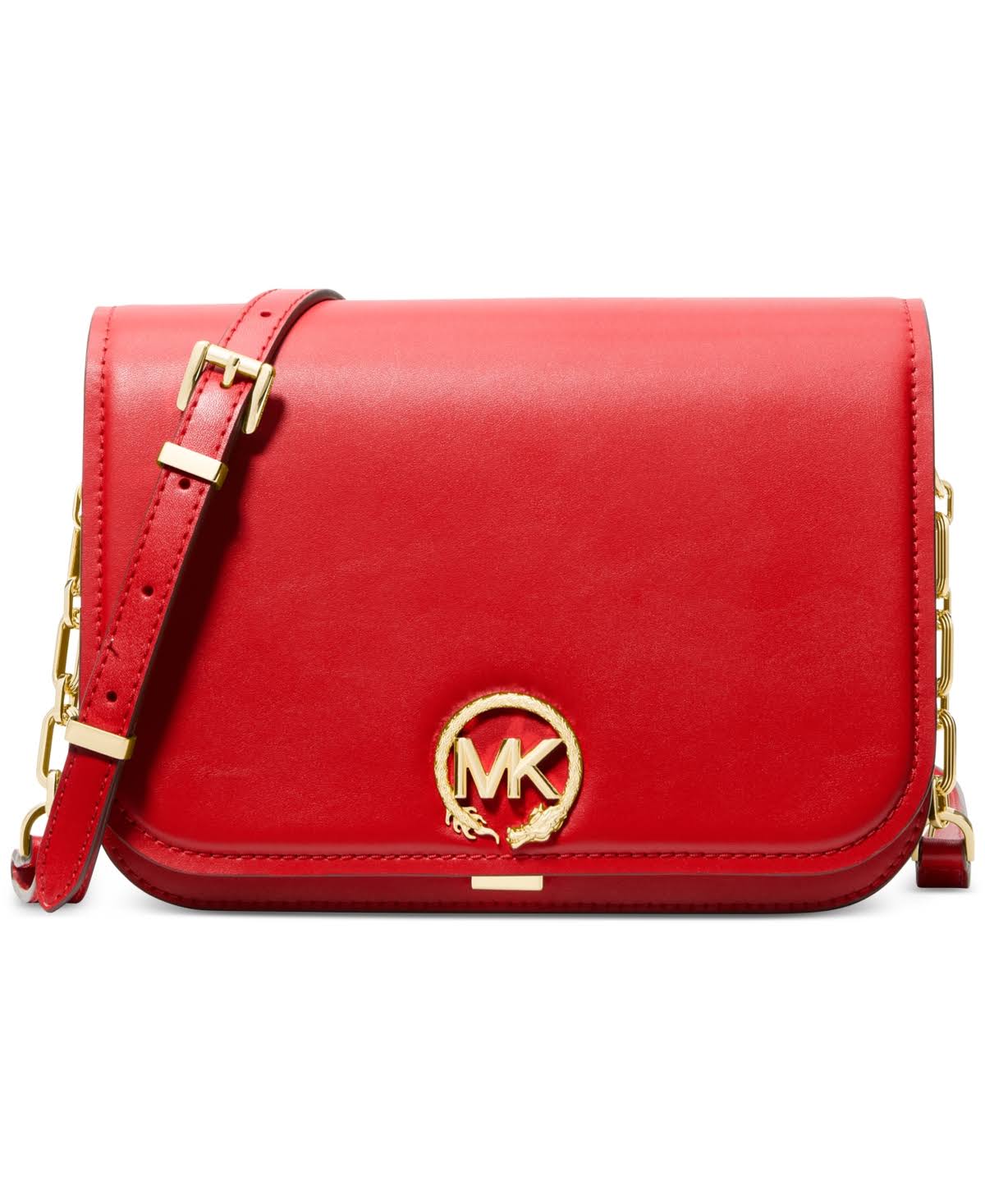 Womens New Year Delancey Medium Leather Messenger Bag - Red - Shoulder Bags