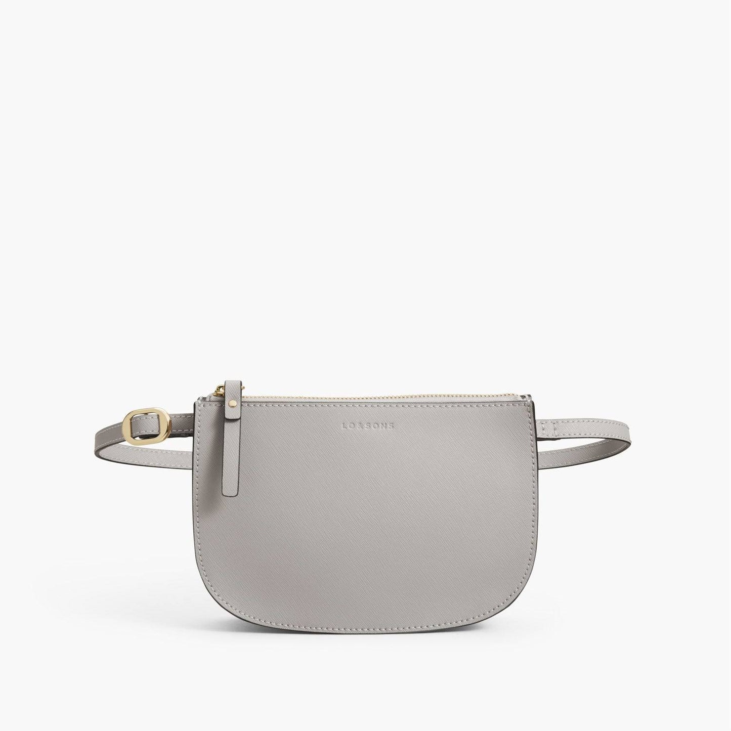 : The Waverley 2 - Womens Fanny Pack In Graphite Saffiano (Small)